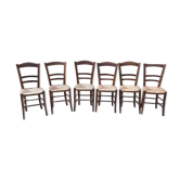 6 antique mulched chairs