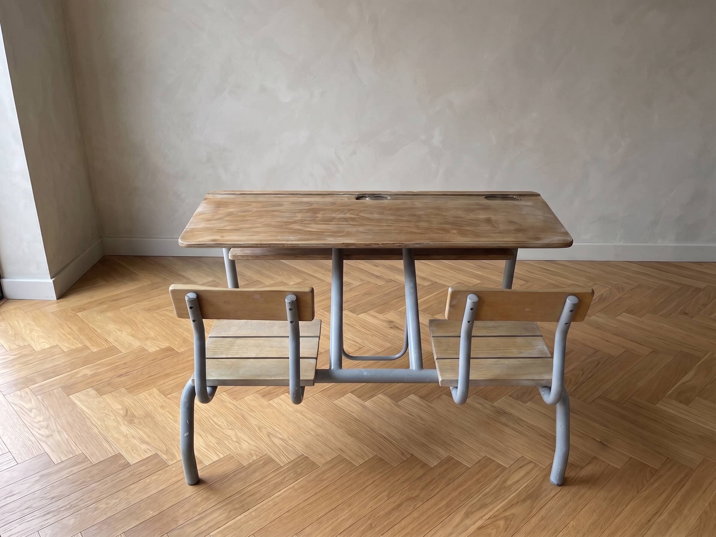 Vintage double school desk