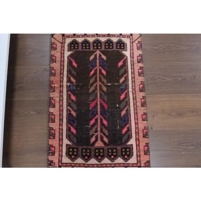 Vintage Turkish Oushak Handmade Wool Runner 55X235