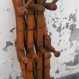 Bamboo accordion coat reck