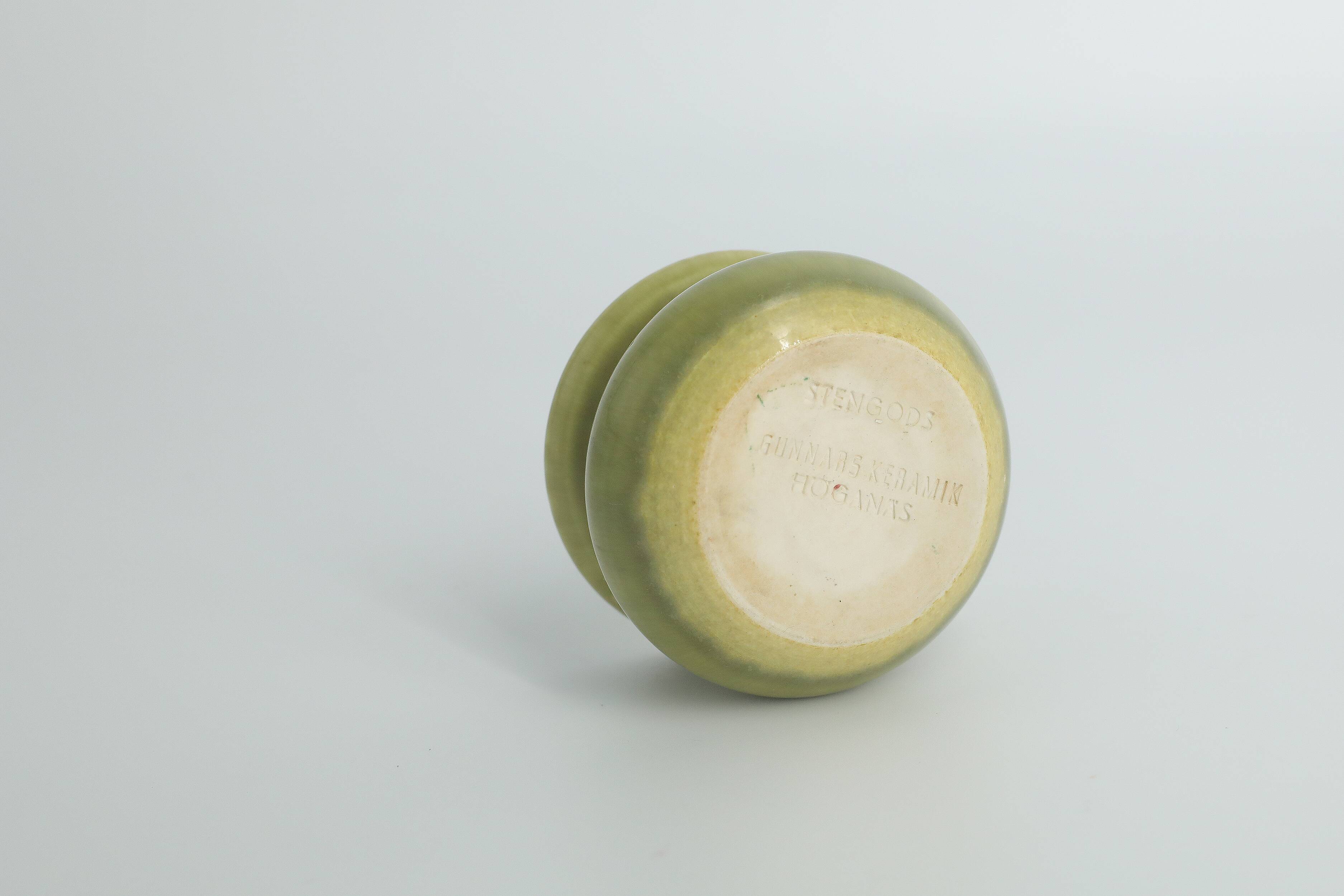 Mid-century Scandinavian collector's candlestick in stoneware by Gunnars Keramik.