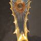 Crystal and gold centrepiece Royal Crystal of Bayel 1950