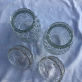 Lot 2 serving jam jars