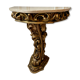 Carved wooden and marble console