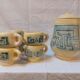 Vintage sangria service in handmade ceramic – 1970s – signed