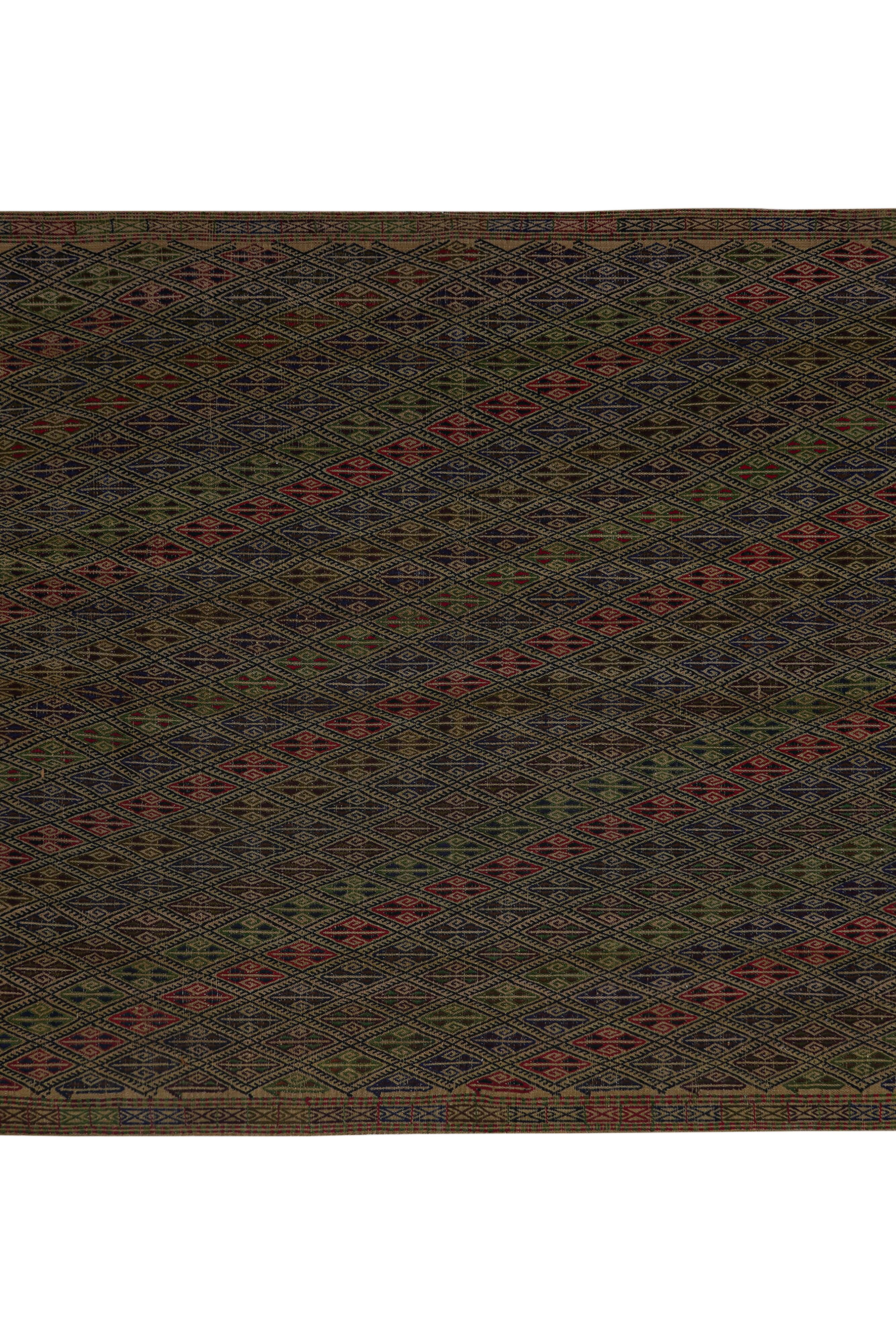 Vintage Turkish Oushak Handwoven Rug 165x217 cm