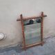 Wooden barber mirror