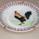 Old hollow dish 26cm faience st amand, décor at le coq