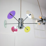 Vintage Italian Chrome Lamp Duo, 70s