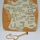 Ceramic cheese platter modernist rooster 60s