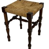 Vintage stool side table design brutalist design 60's oak