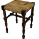 Vintage stool side table design brutalist design 60's oak