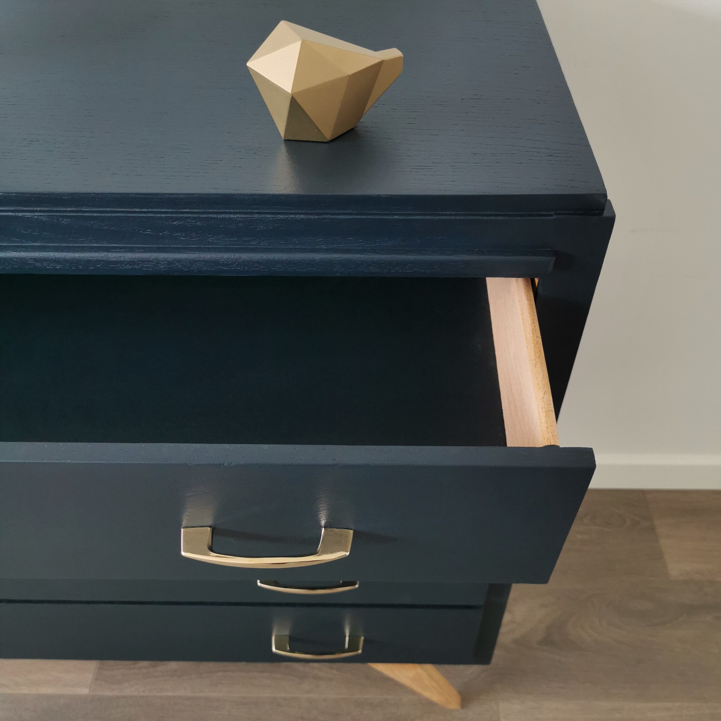 Vintage chest of drawers compass feet