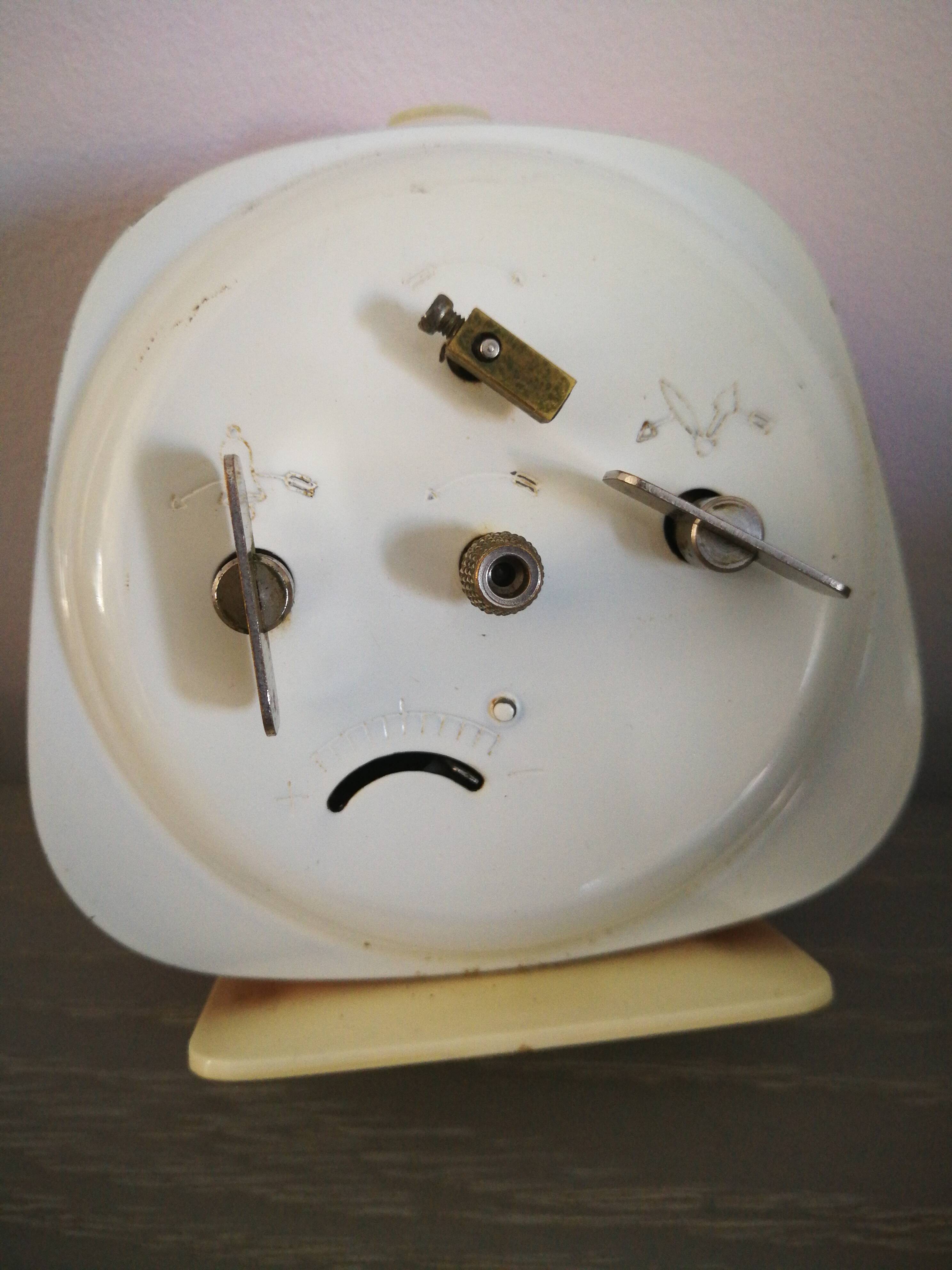 Vintage orange japy alarm clock