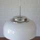 Vintage Harvey Guzzini redesign large pendant light white hanging lamp