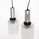 Suspension mid-century tube verre
