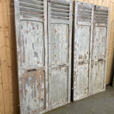 Pair of patinated gray shutters