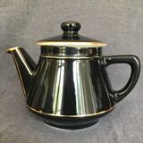 Black and gold ceramic coffee maker