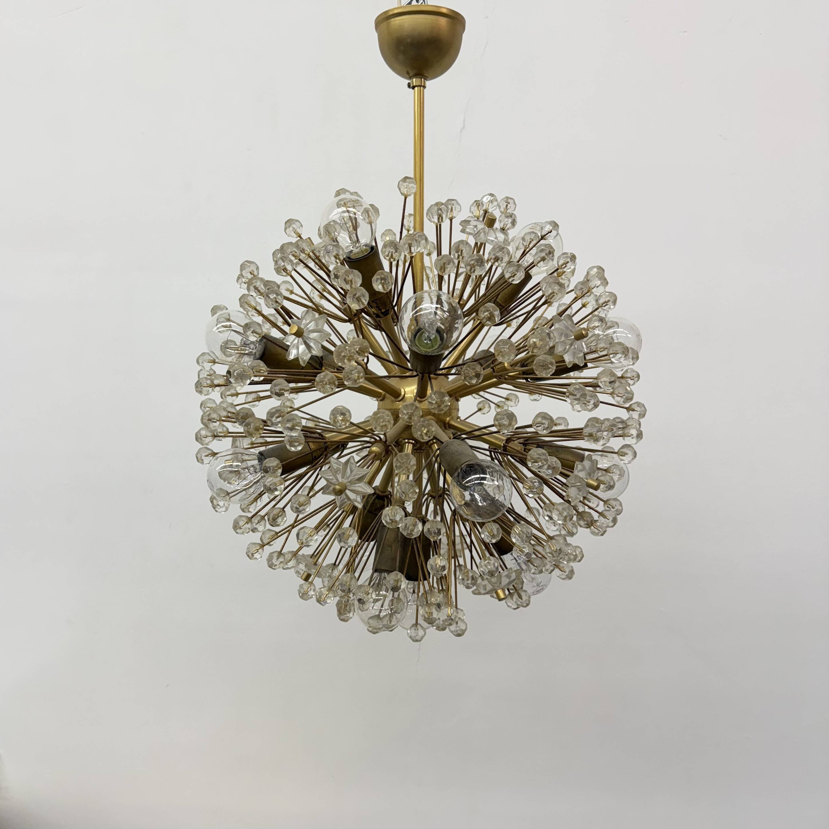 Starburst Brass Chandelier by Emil Stejnar, Austria 1960s