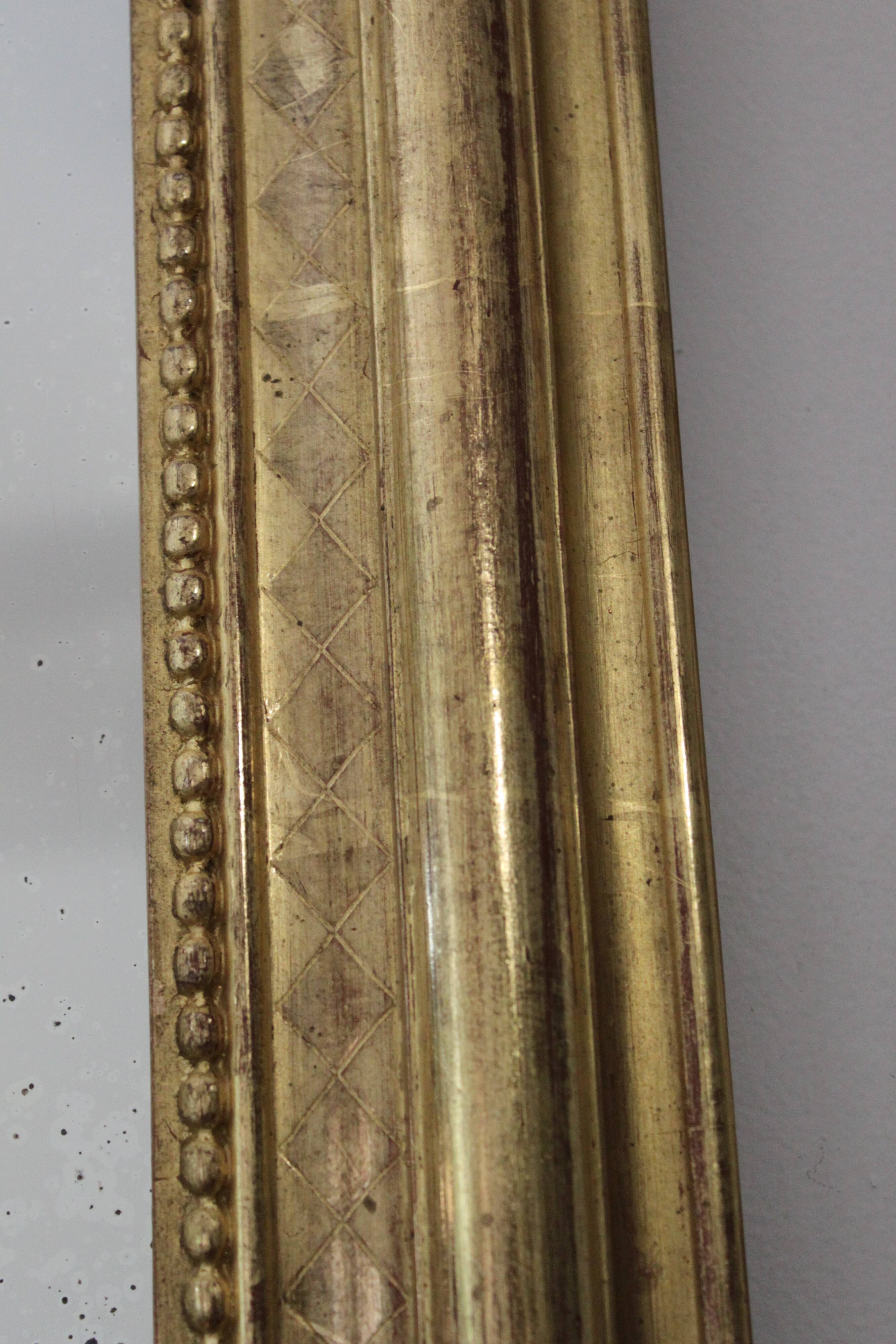Golden Louis Philippe Mirror with Gold Leaf 55x76cm