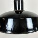 Industrial midcentury black enamel factory lamp, 1950s