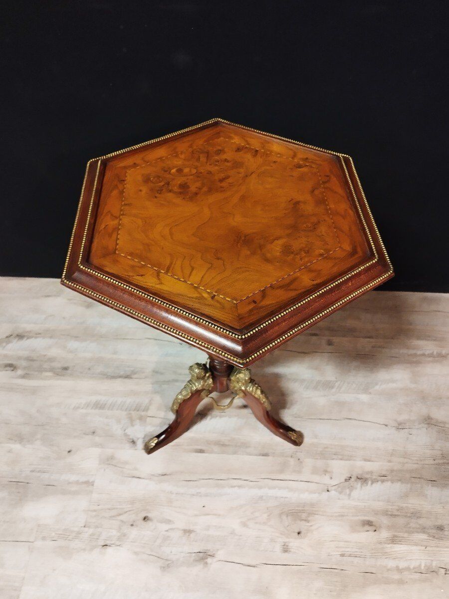 Tripod pedestal table napoleon III style