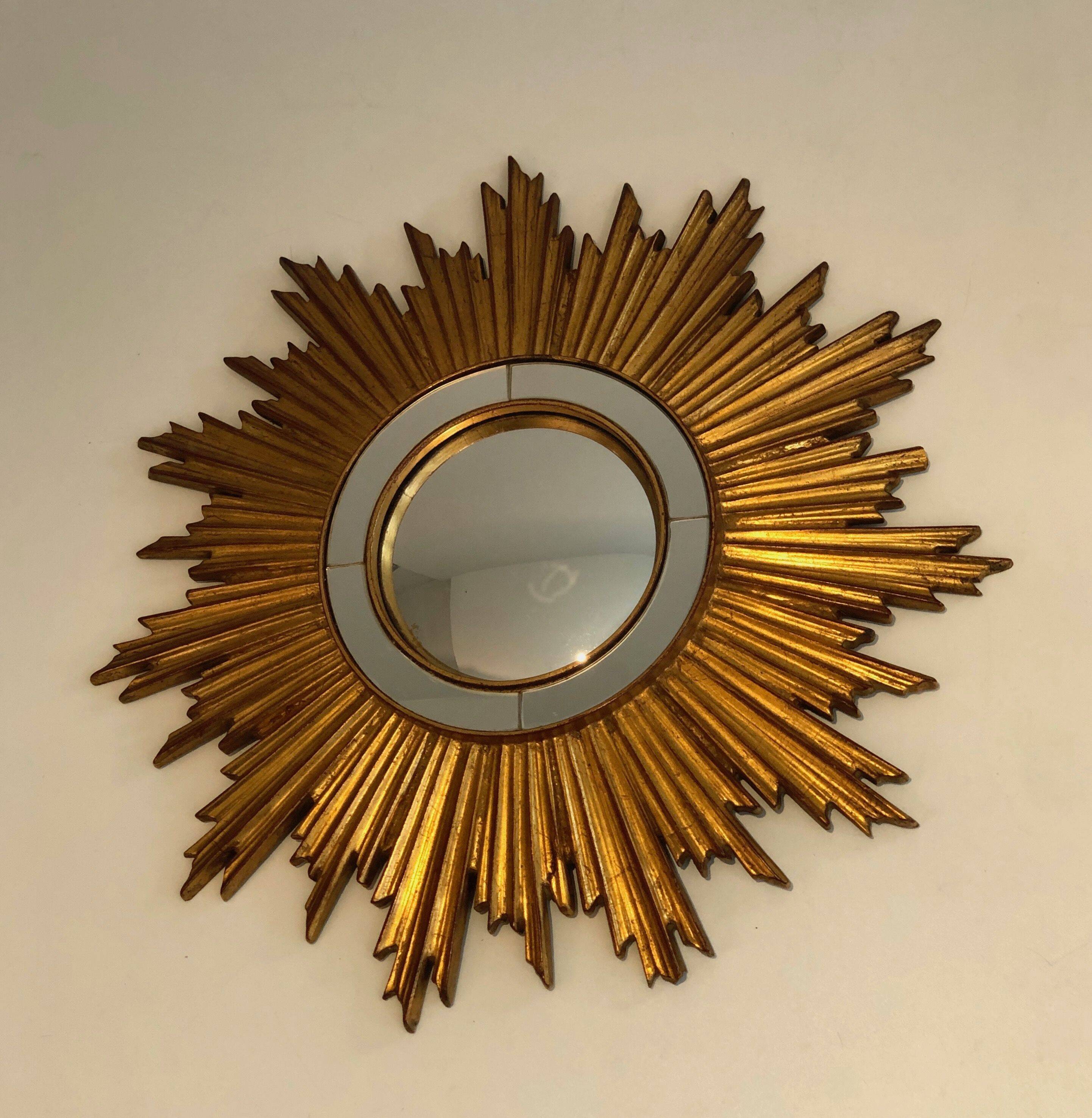 Golden resin sun mirror