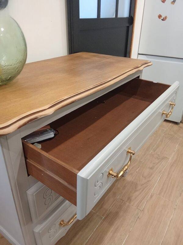 Commode bois relookée