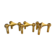 Series of 3 gold Nagel modular candlesticks