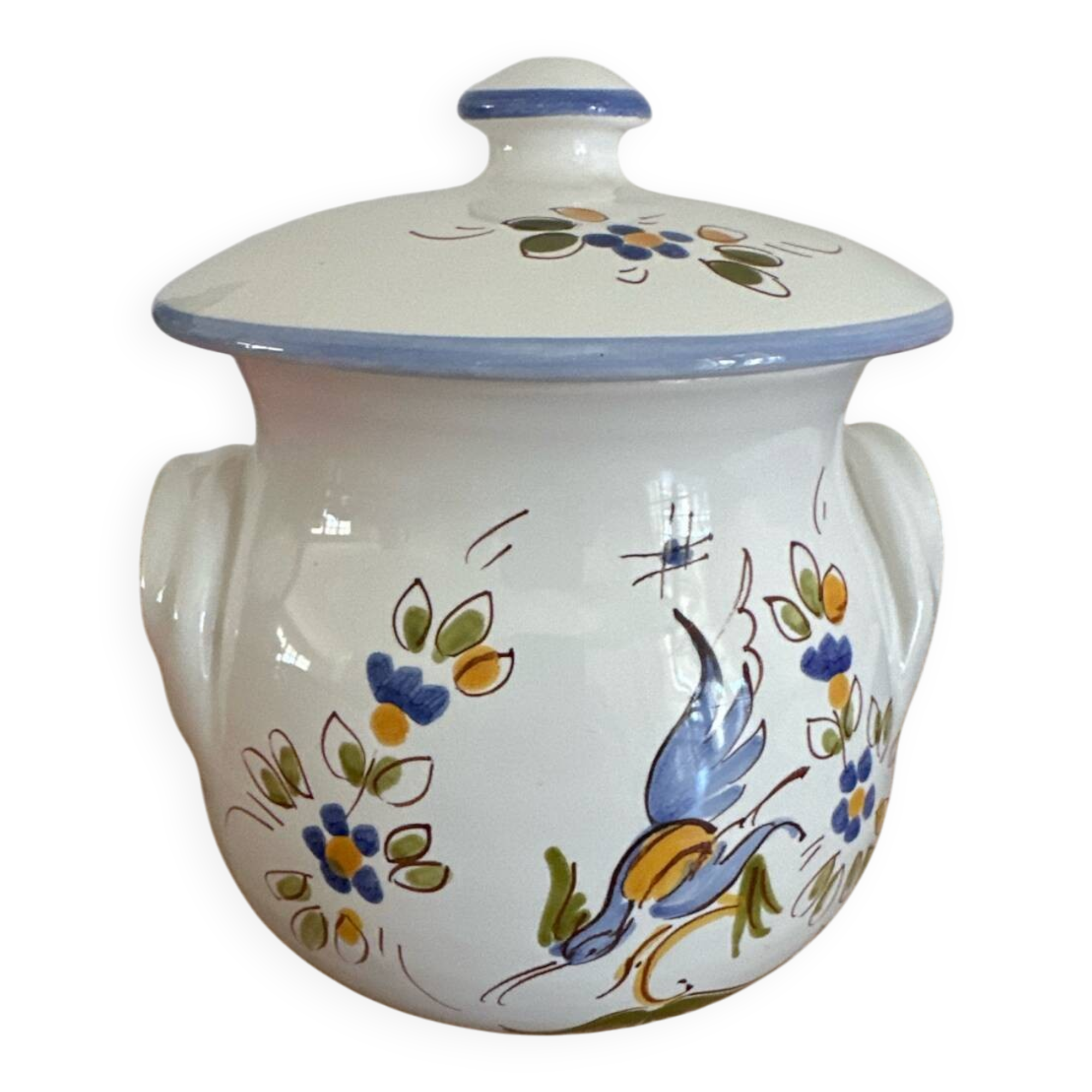 Moustiers earthenware candy dish