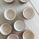 8 antique ceramic ramekins, brown finish