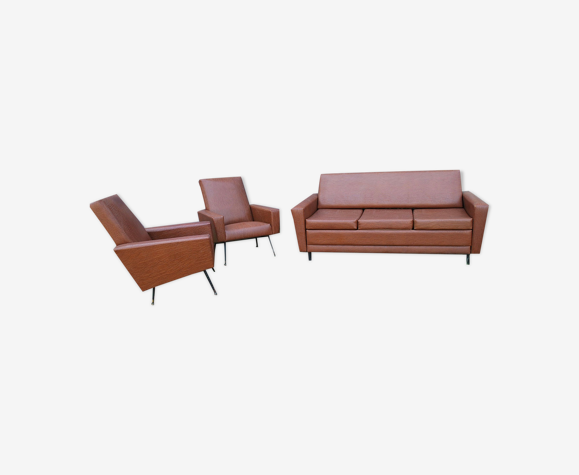 Canapé et deux fauteuils vintage