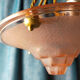 Suspension Art Deco pink basin