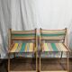 Folding wood and canvas beach chairs 1950