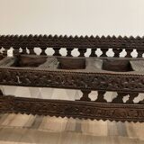 Jar holder carved wood indian nineteenth century