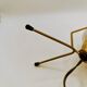 Vintage 1950 Arlus table lamp / Golden metal tripod and opaline