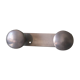 Brushed aluminum wall coat rack, vintage