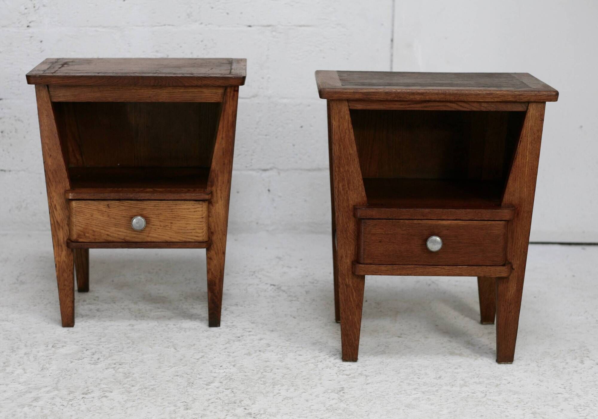 Pair of bedside tables by René Gabriel, Lieuvin. France, 1945