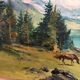 Mountains and horses painting