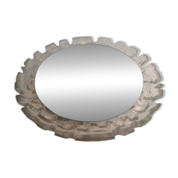 Illuminated Plastic Moulded Mirror, circa 1970