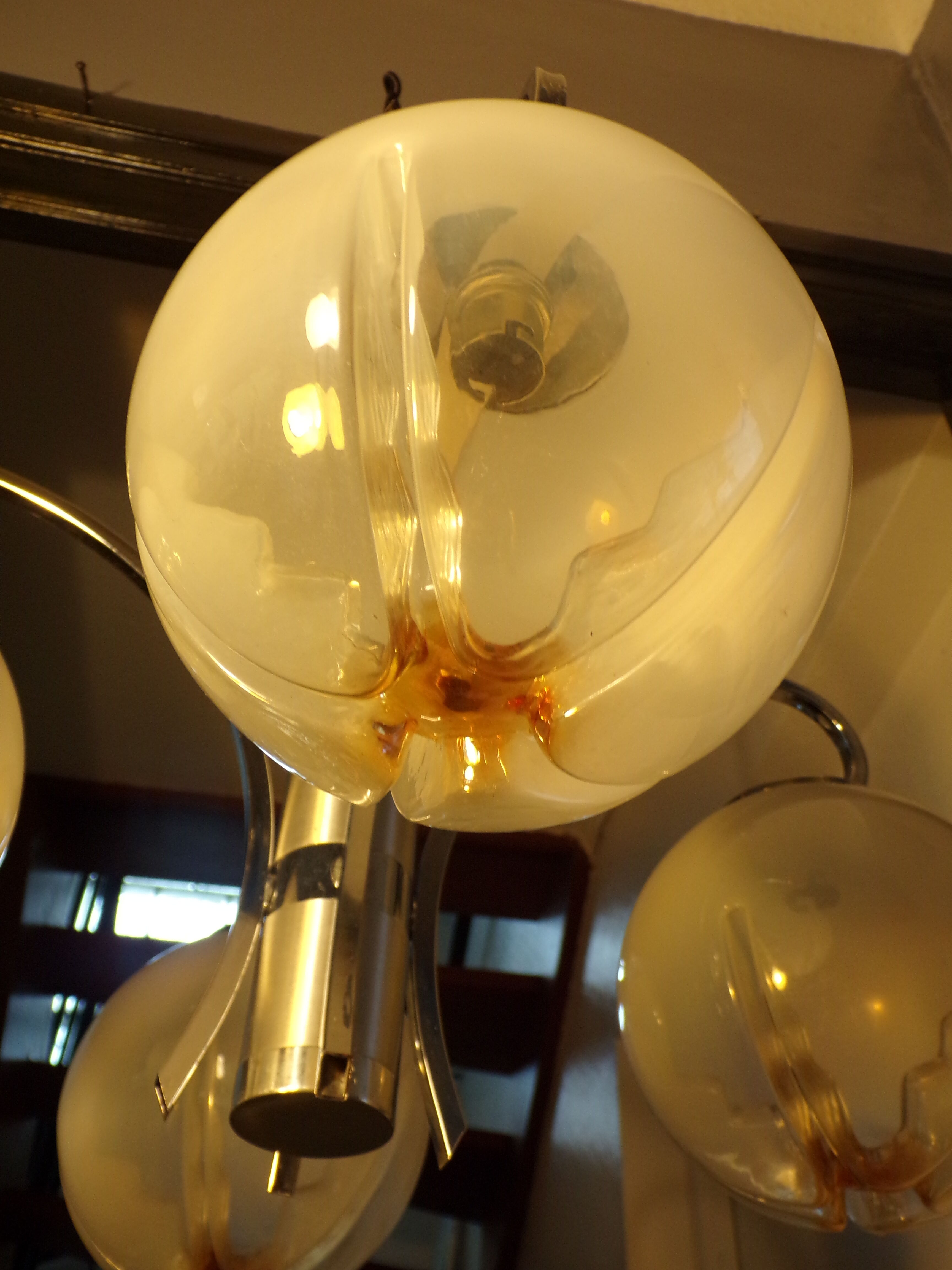 Delmas chandelier with Mazzega globes