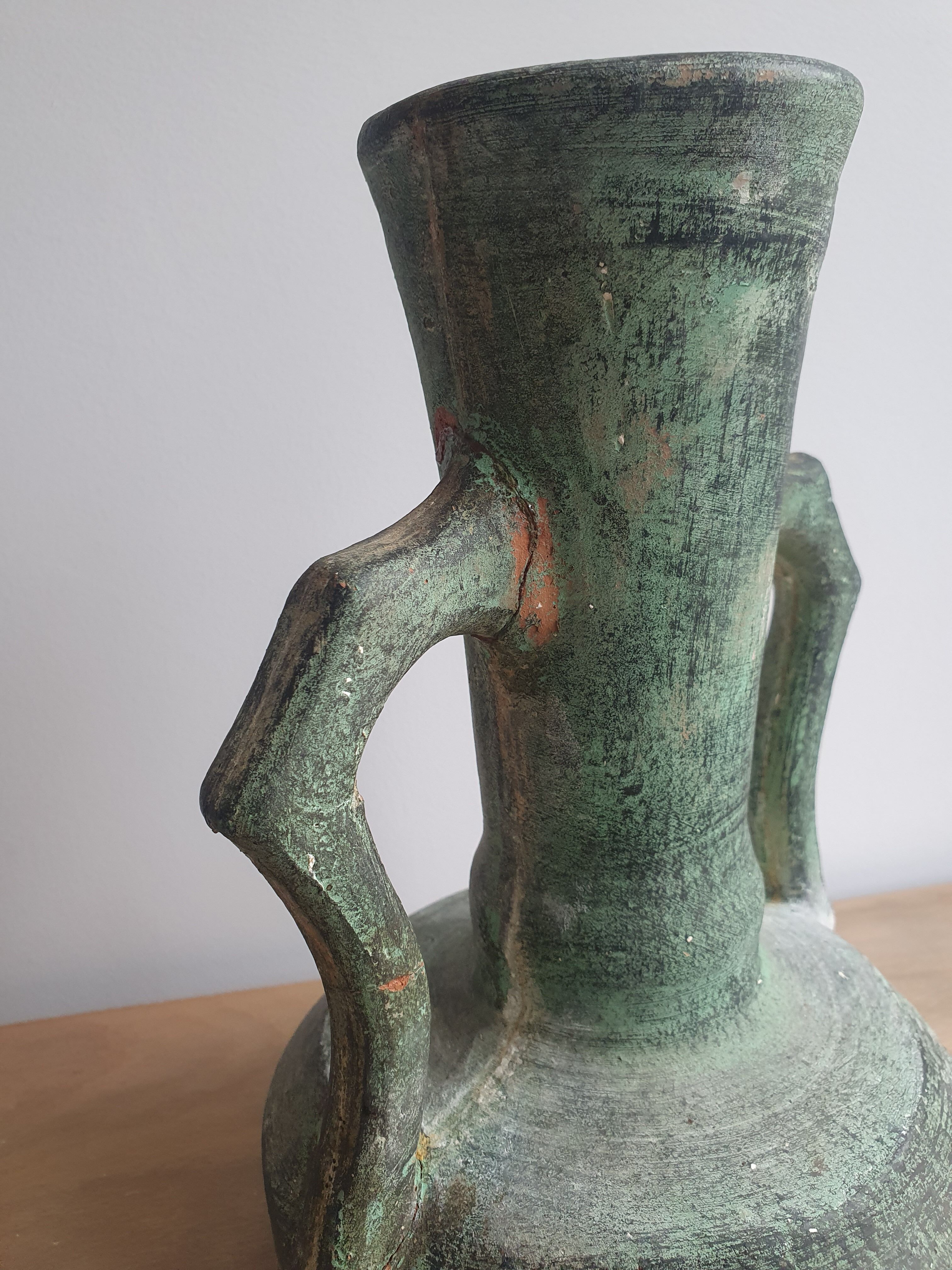 Ancient terracotta vase jar