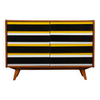 Yellow and black chest of drawers, model U-453, by Jiri Jiroutek, 1960