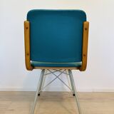 Vintage Turquoise Dining Chair by TON, from Czechoslovakia 1960’s