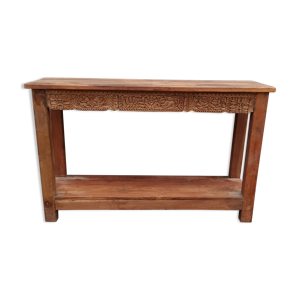 Console en bois sculpté