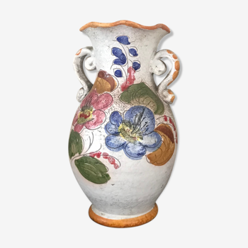 Vase en grès peint à la main