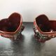 Paire de vase ancien Vallauris céramique multicolore + 2 anses vintage