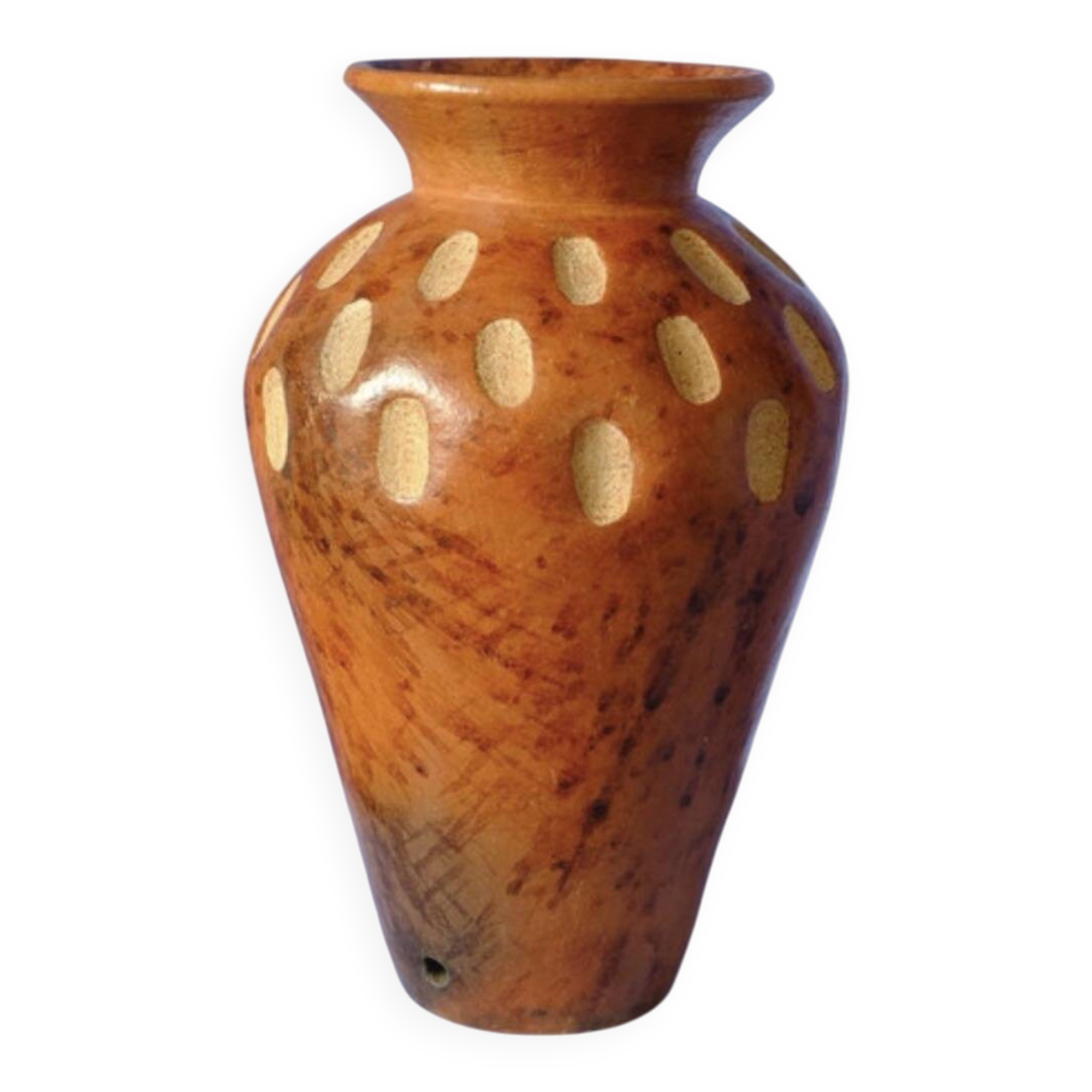 Large decorative pot handcrafted in Indonesia.