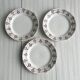 3 blue flower pattern dessert plates