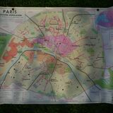 Old school map, geography, Paris